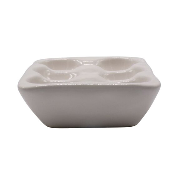 NEW Rae Dunn Artisan Farmhouse FREE RANGE 6 Count Ceramic Egg Holder - Picture 2 of 7